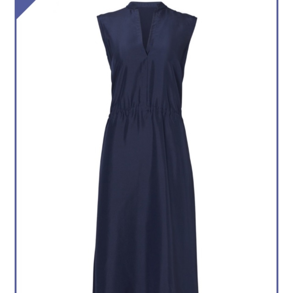 VINCE navy silk crepe de chine. Retail $425.